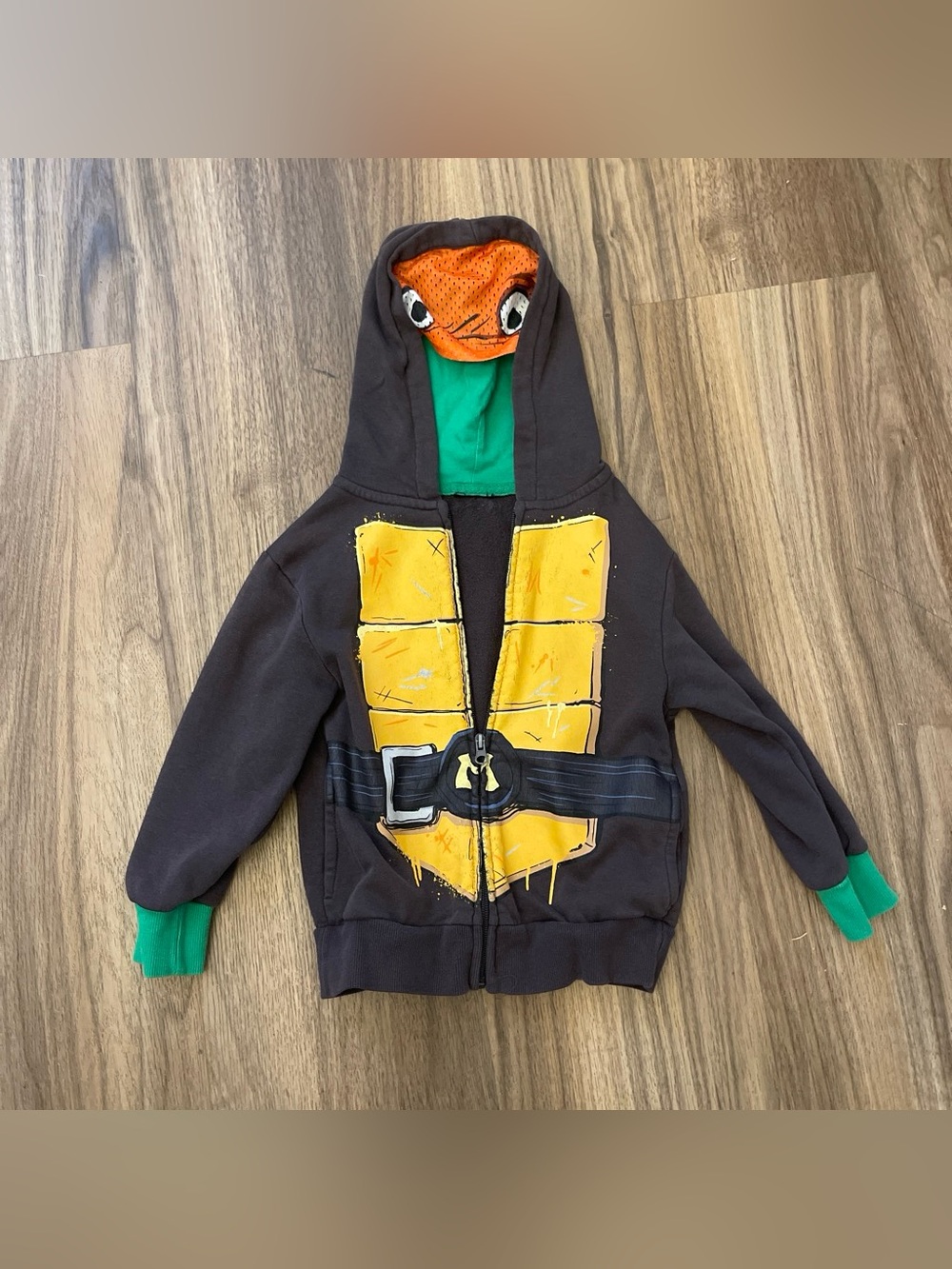 Kids Ninja Turtle Hoodie - Black and Yellow